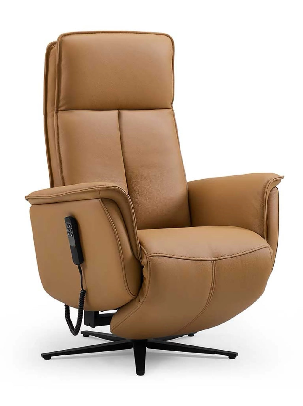 Leder relaxzetel pandora cognac met liftfunctie