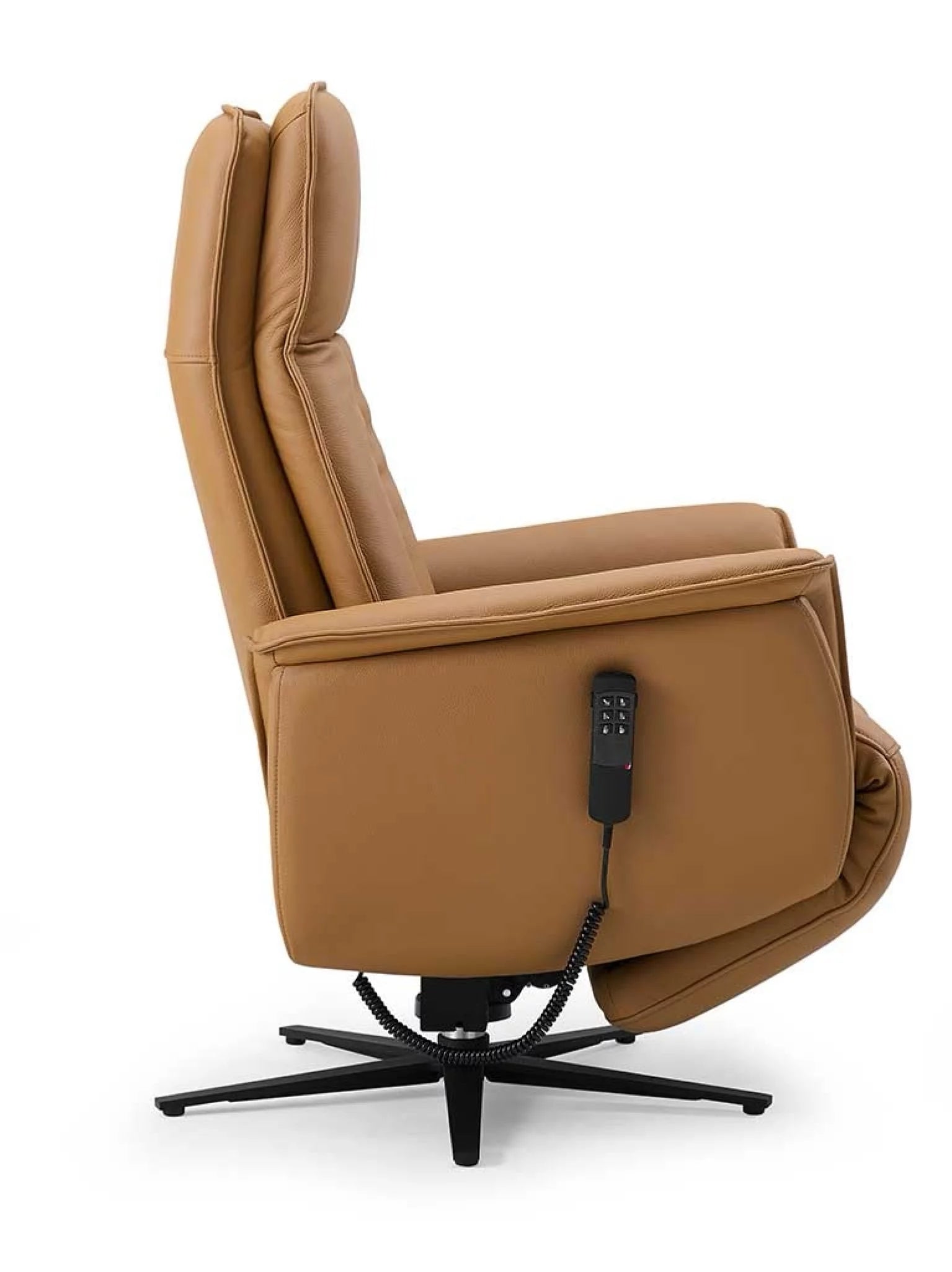 Leder relaxzetel pandora cognac met liftfunctie