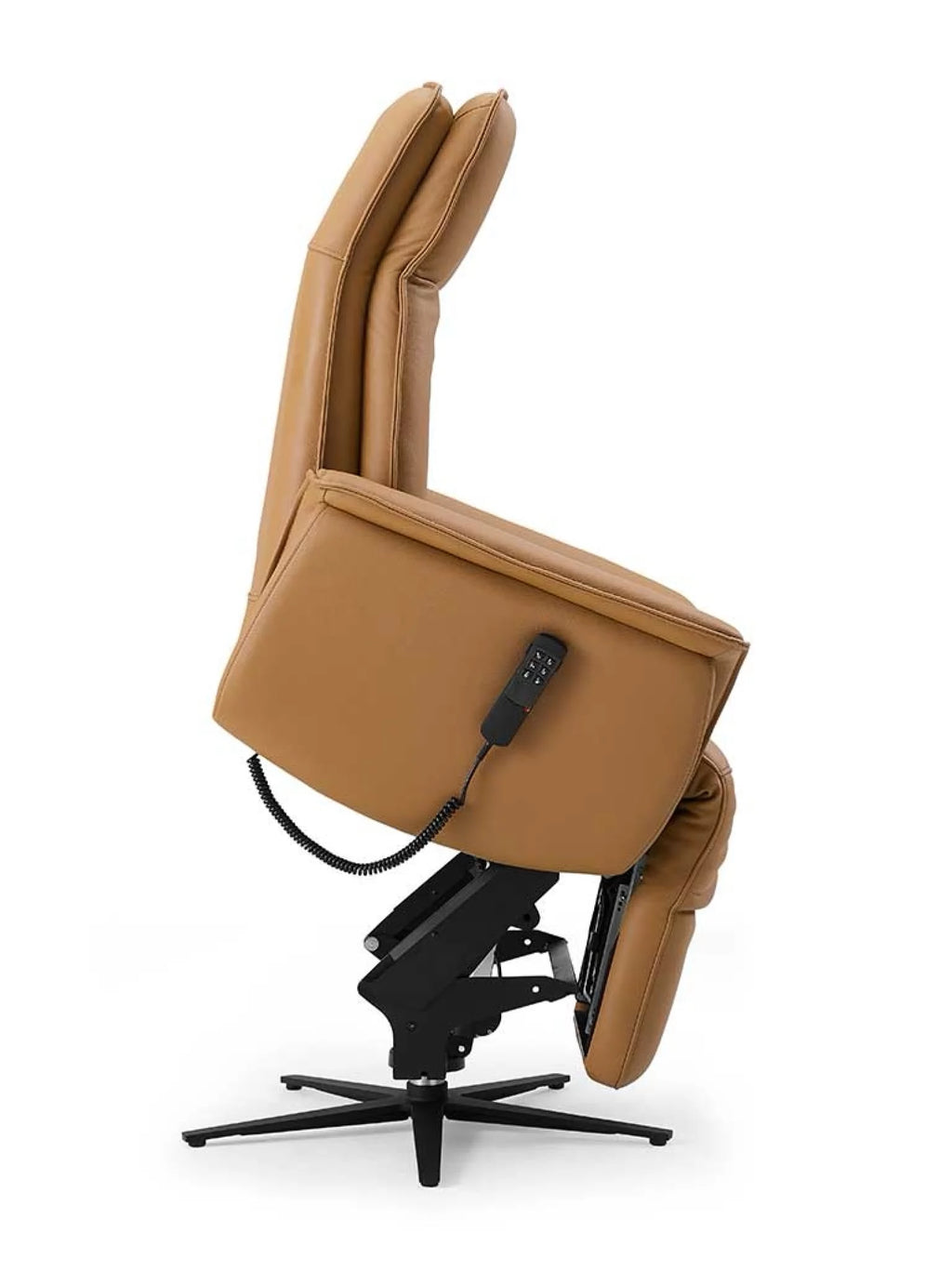 Leder relaxzetel pandora cognac met liftfunctie