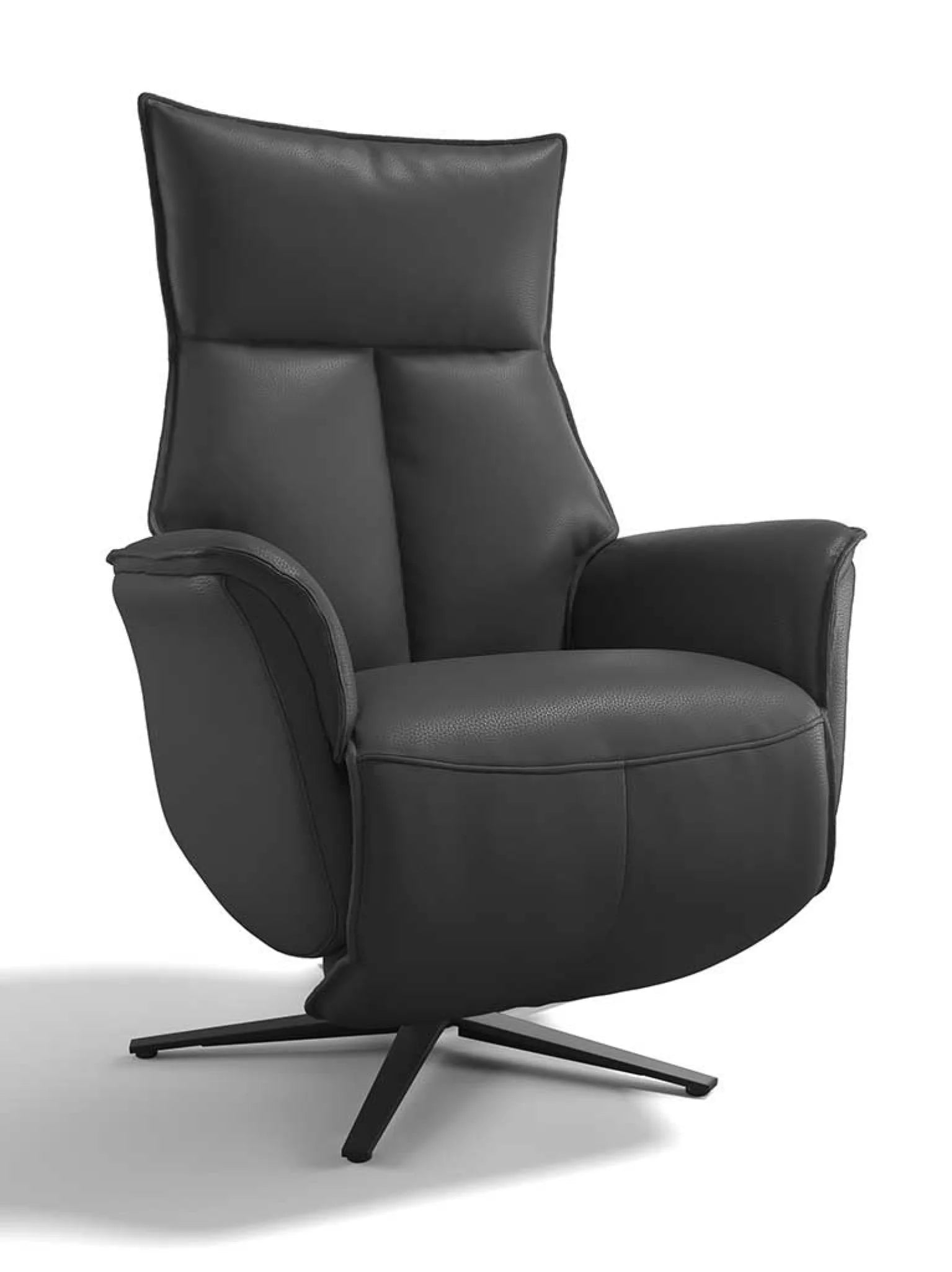 Leder relaxzetel Calpe zwart