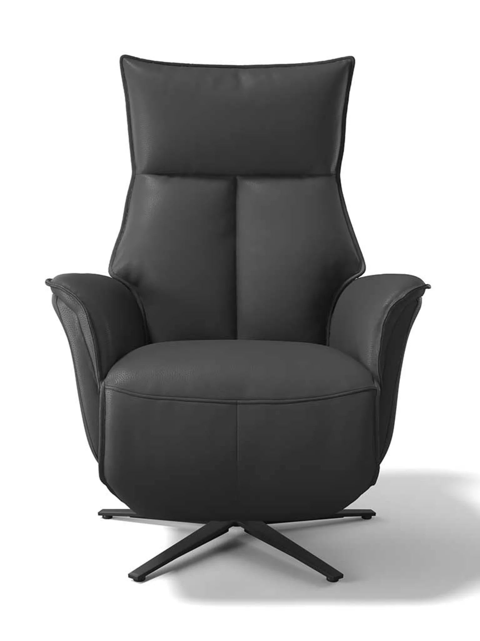 Leder relaxzetel Calpe zwart