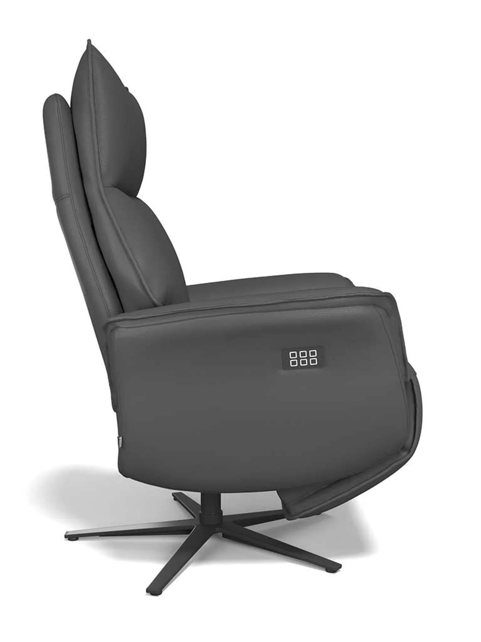 Leder relaxzetel Calpe zwart