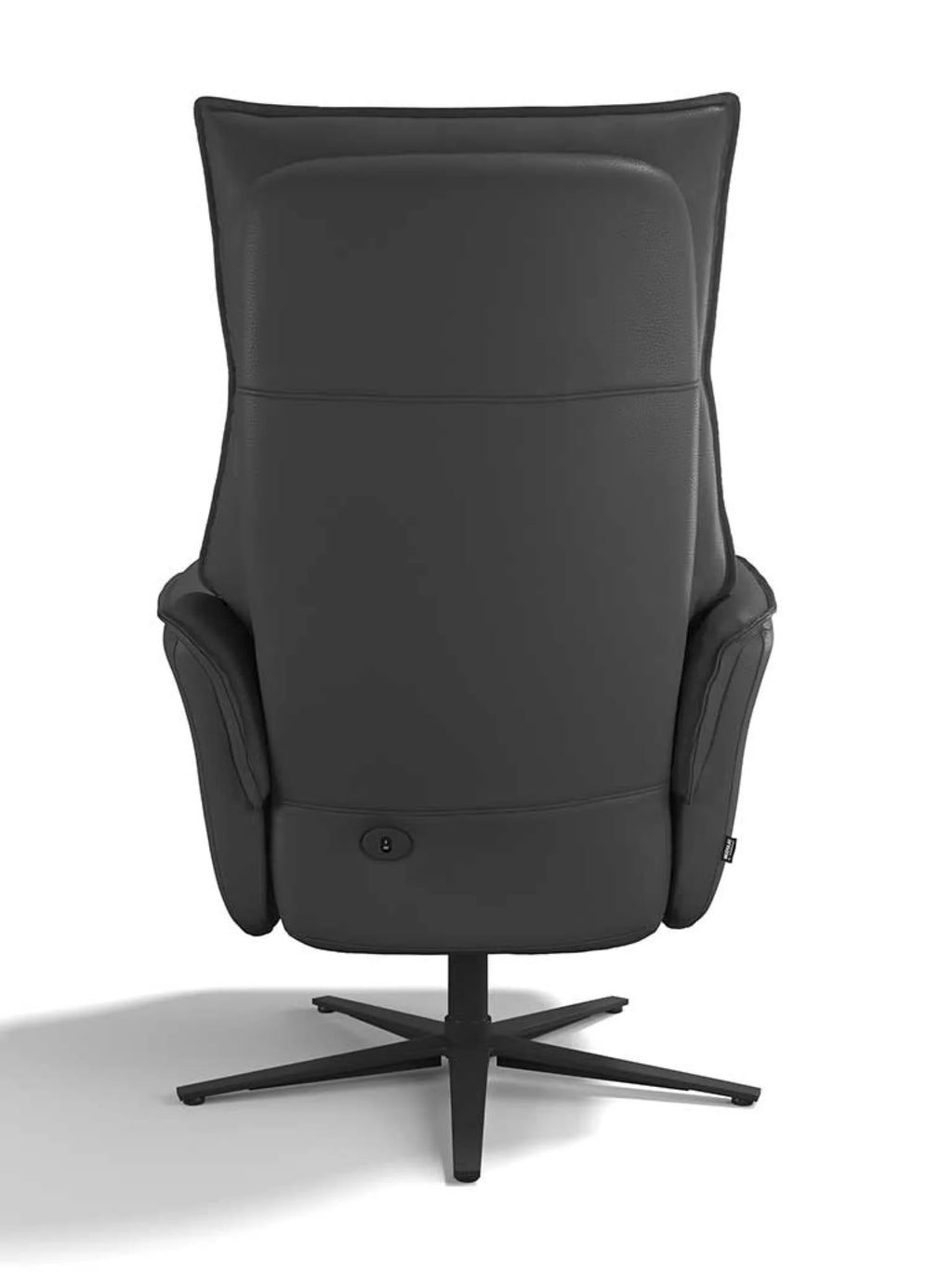 Leder relaxzetel Calpe zwart