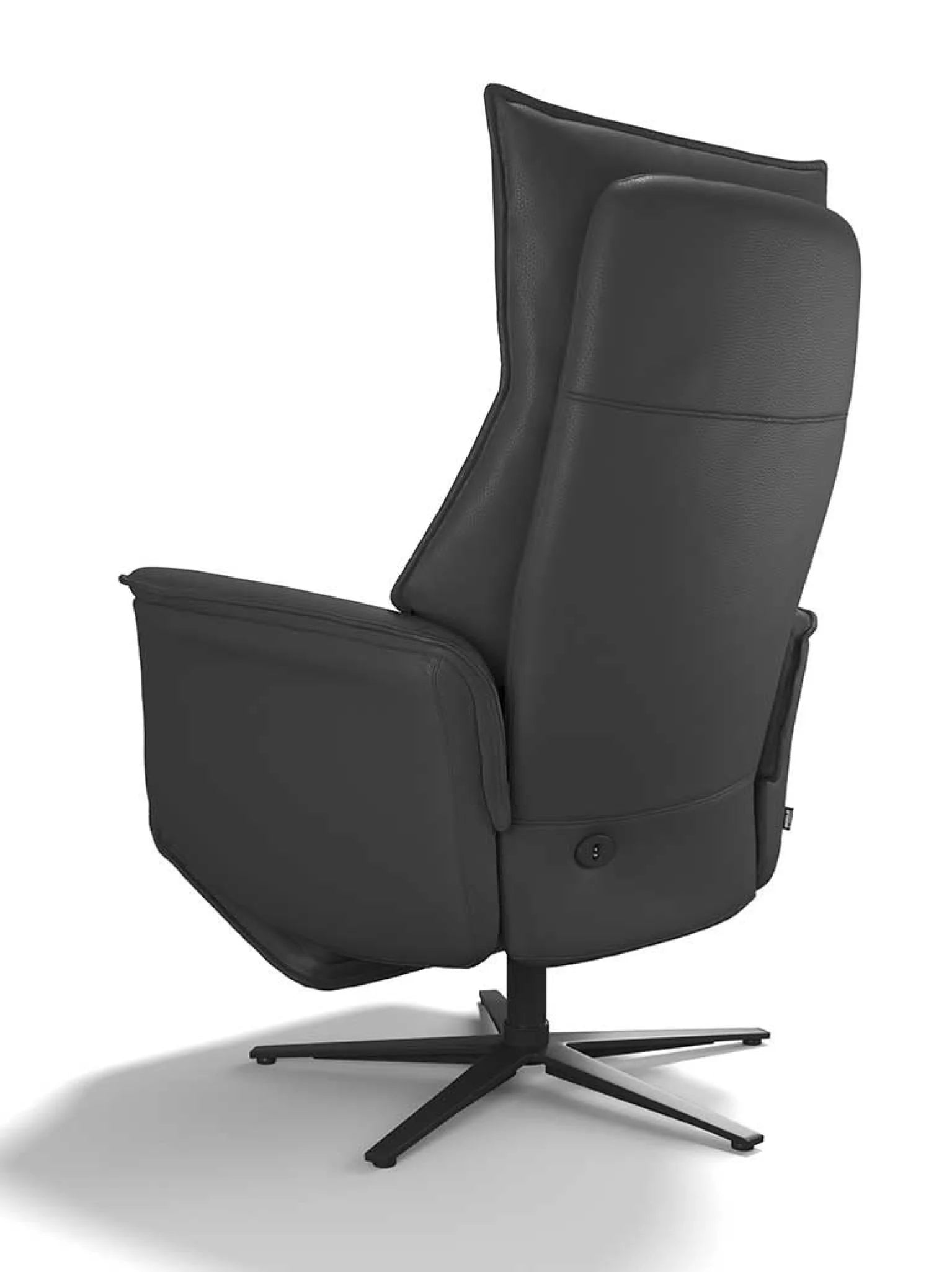 Leder relaxzetel Calpe zwart