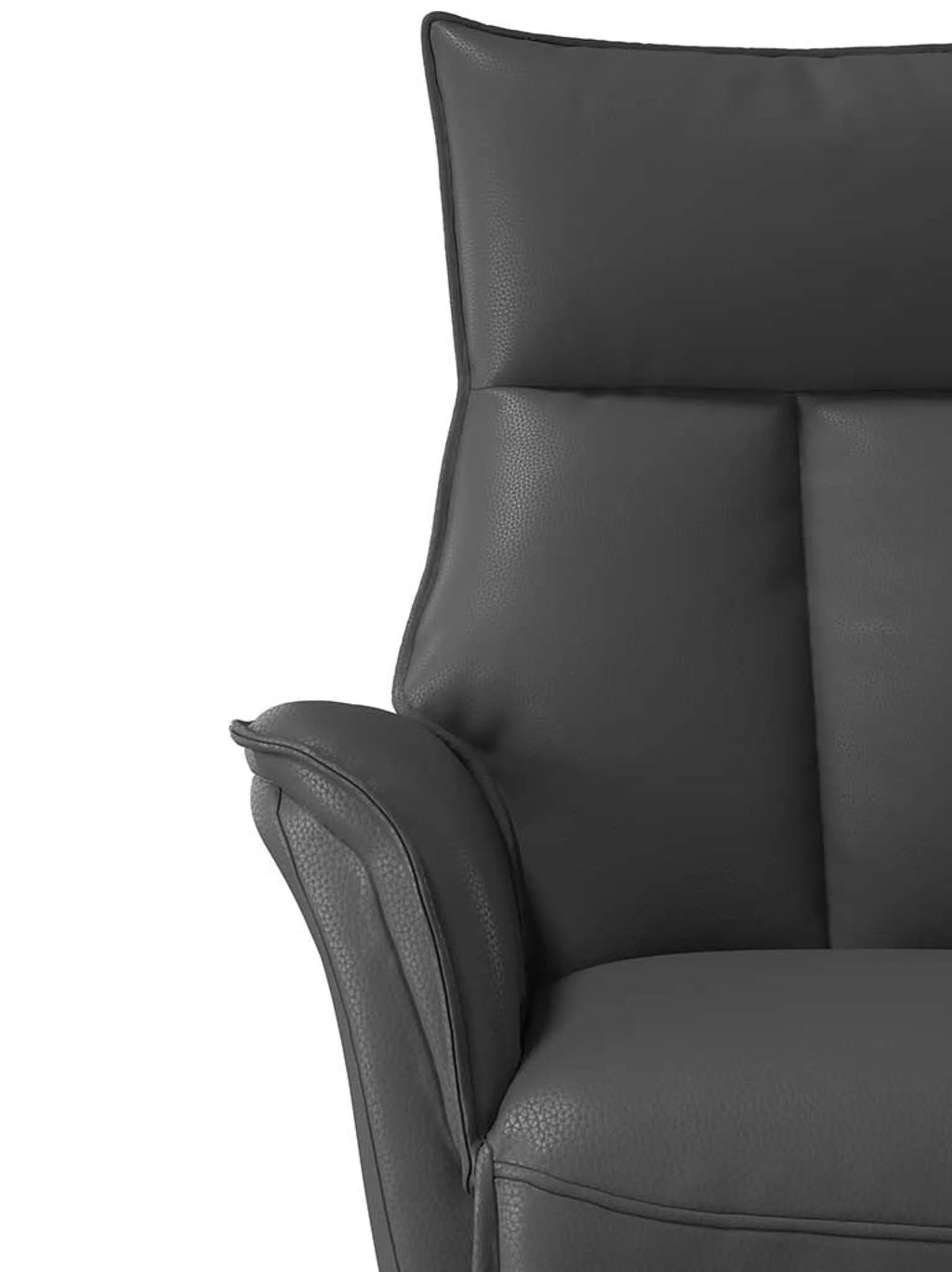 Leder relaxzetel Calpe zwart