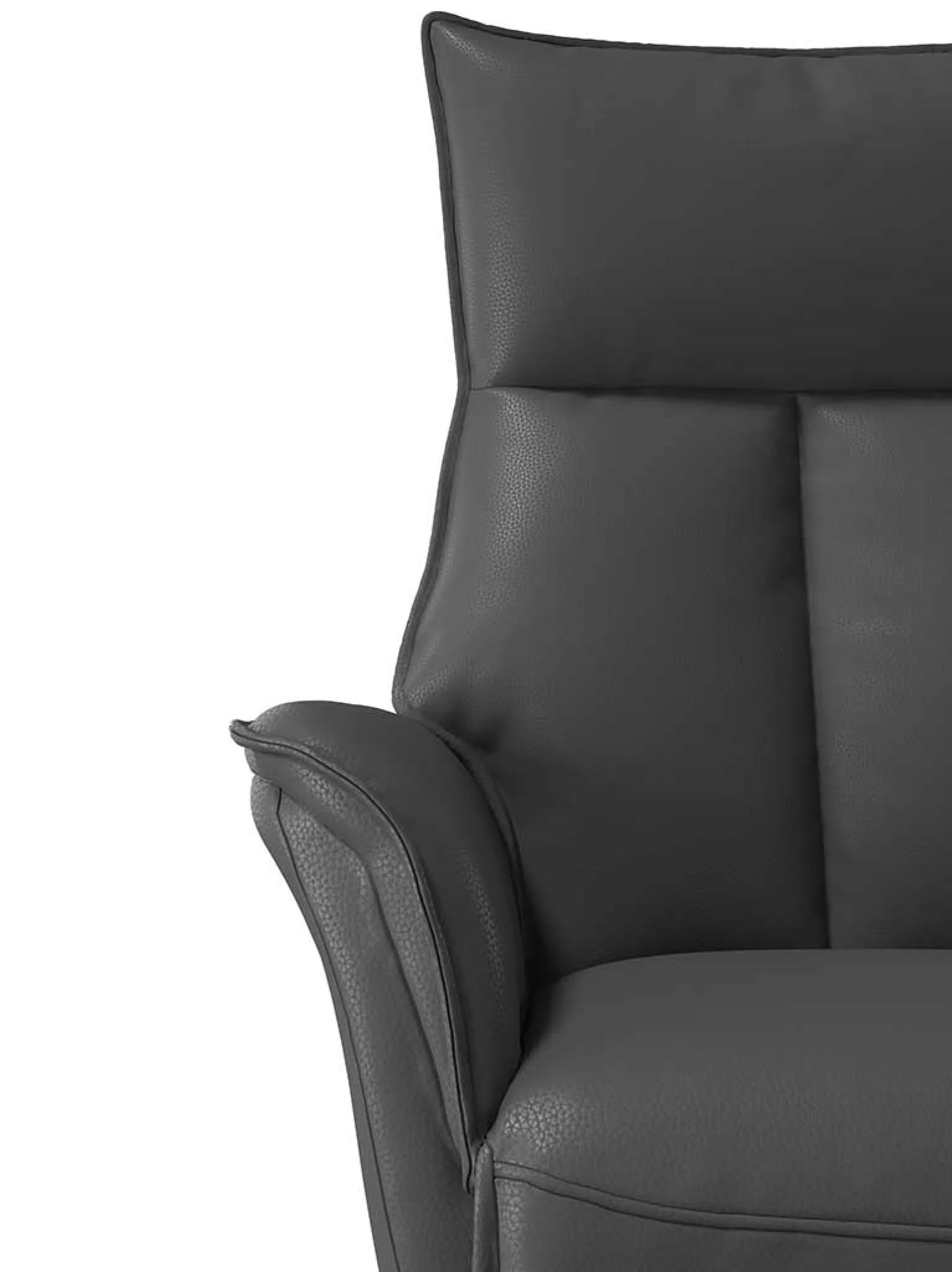 Leder relaxzetel Calpe zwart