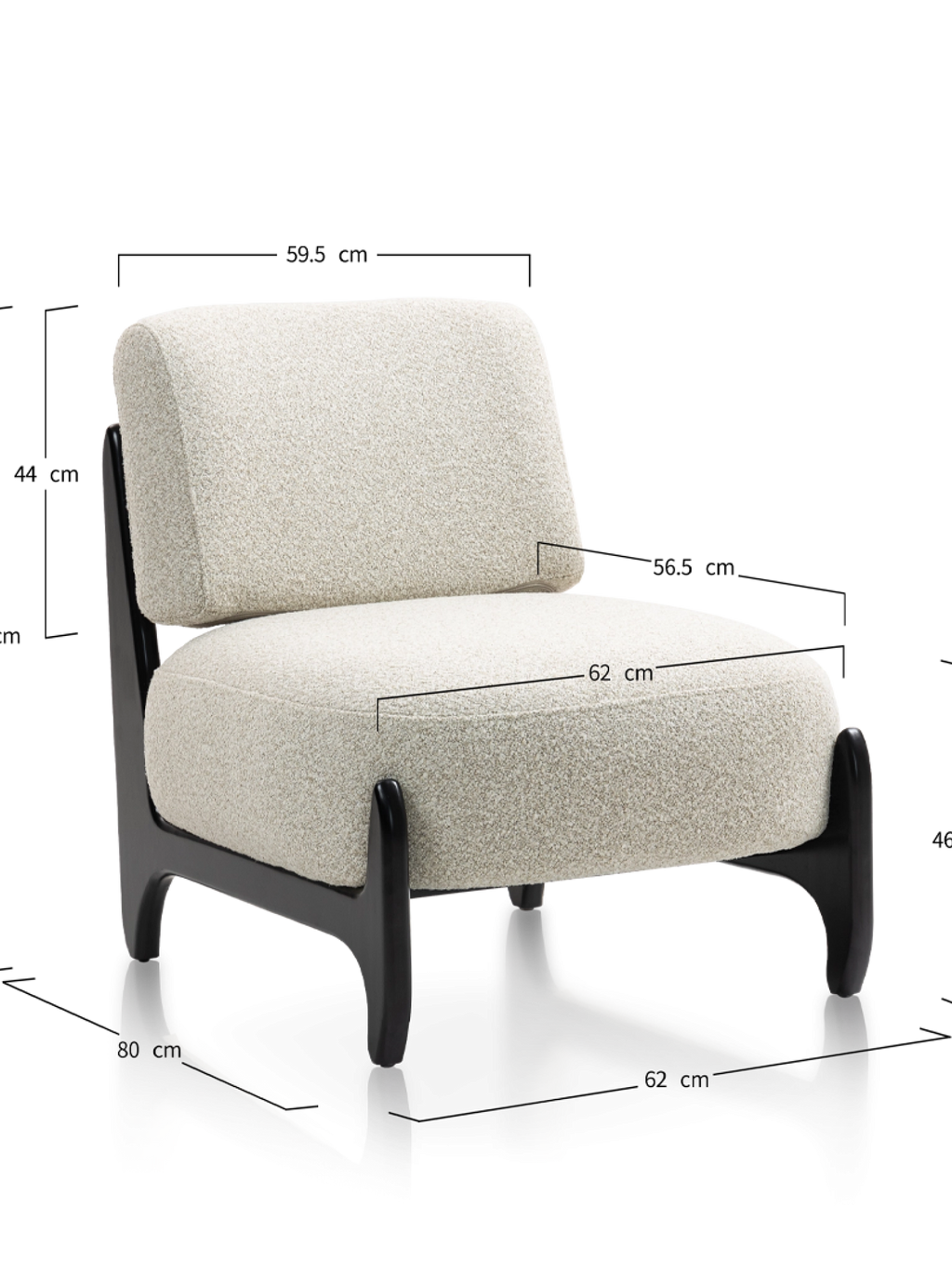 Naomi fauteuil stof beige
