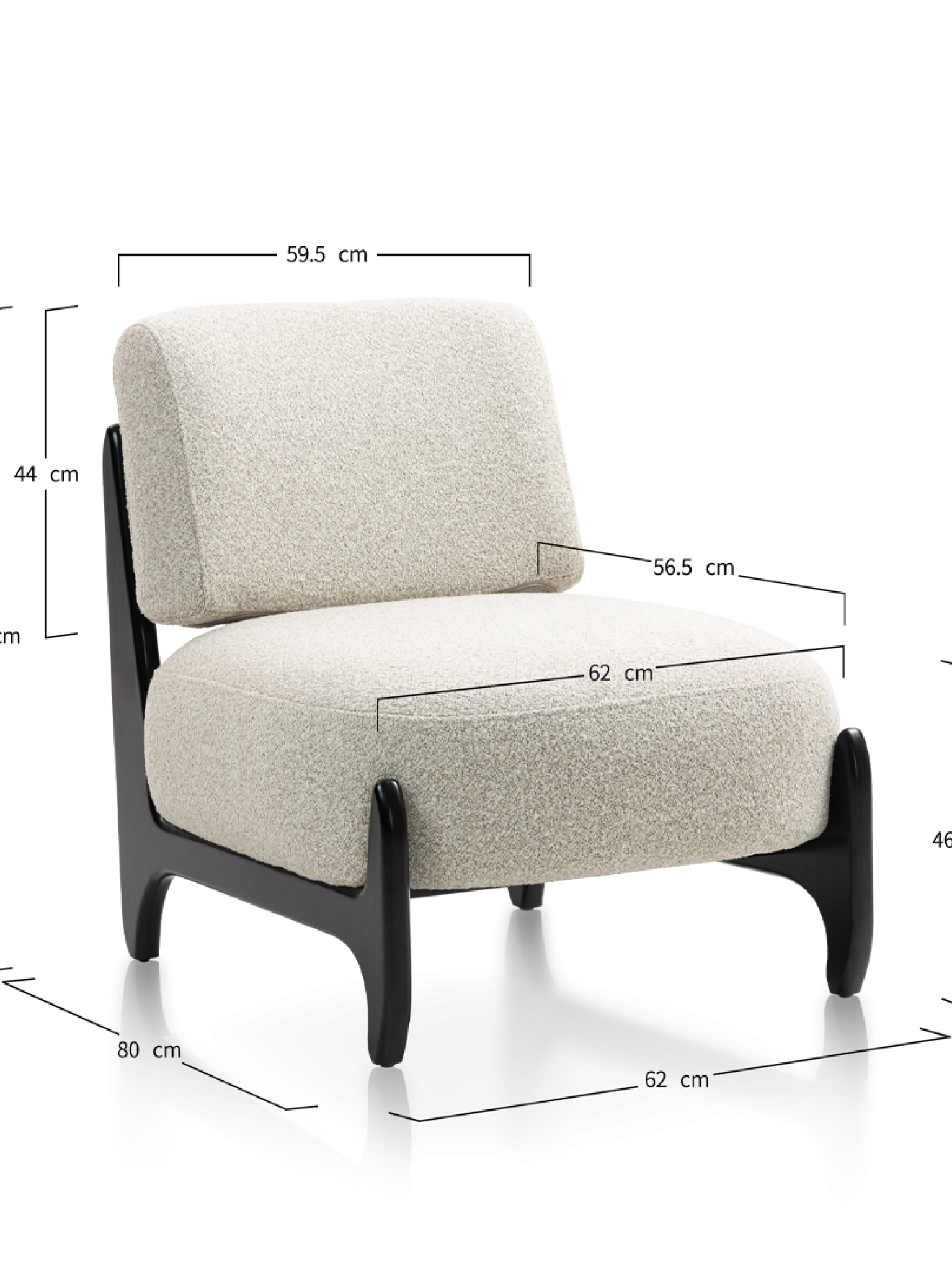 Naomi fauteuil stof beige