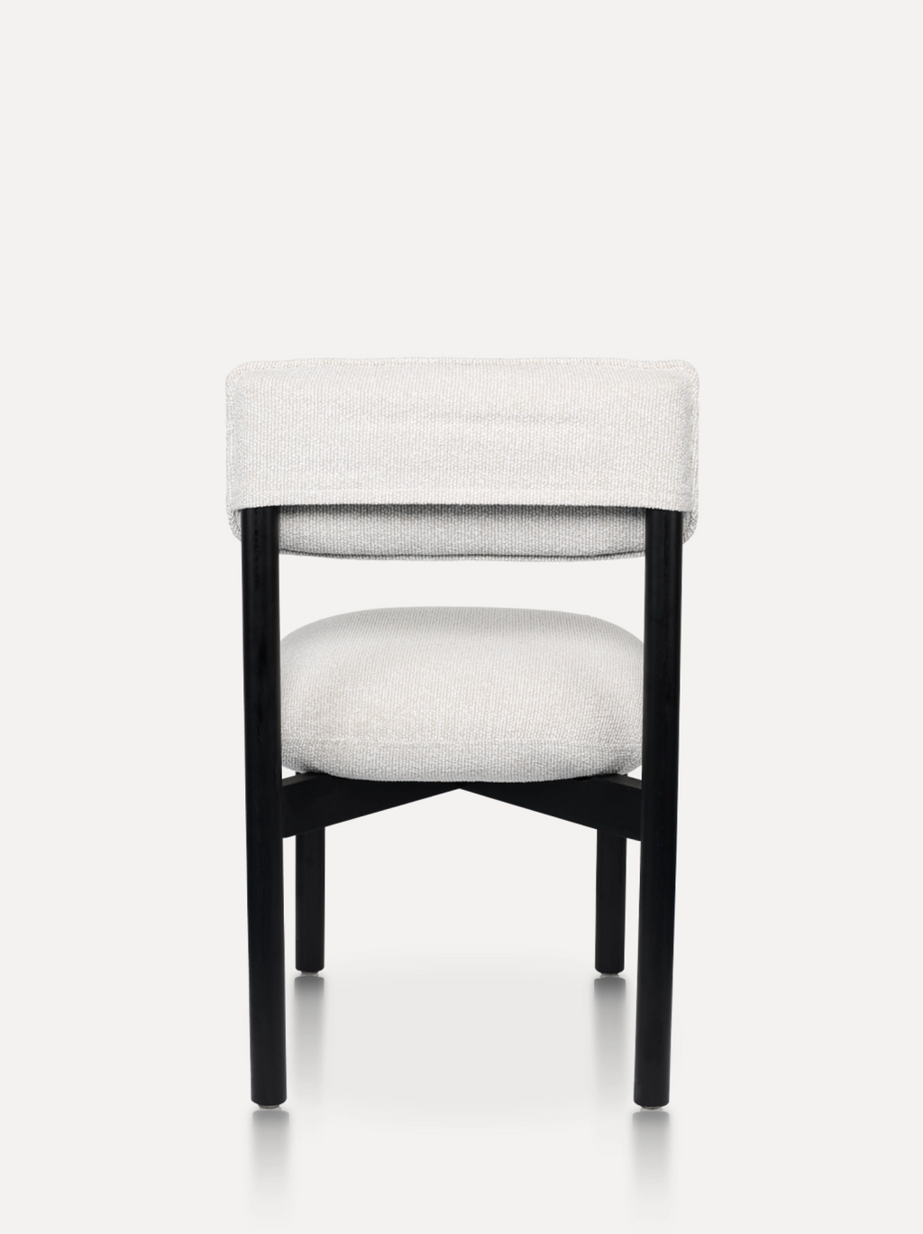 Houten eetkamerstoel frank zwart met beige ote