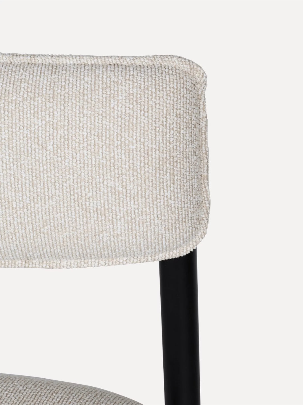 Houten eetkamerstoel frank zwart met beige ote