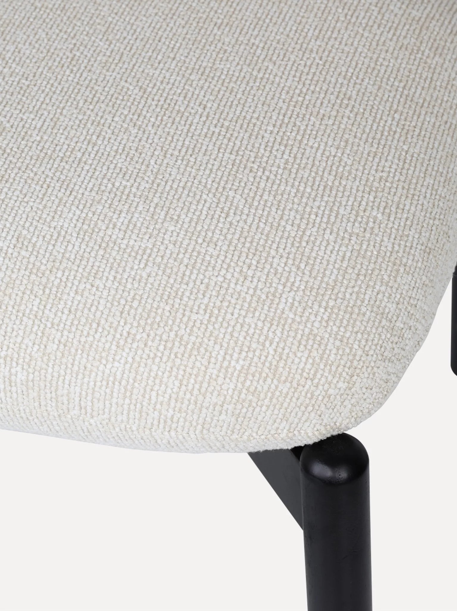 Houten eetkamerstoel frank zwart met beige ote