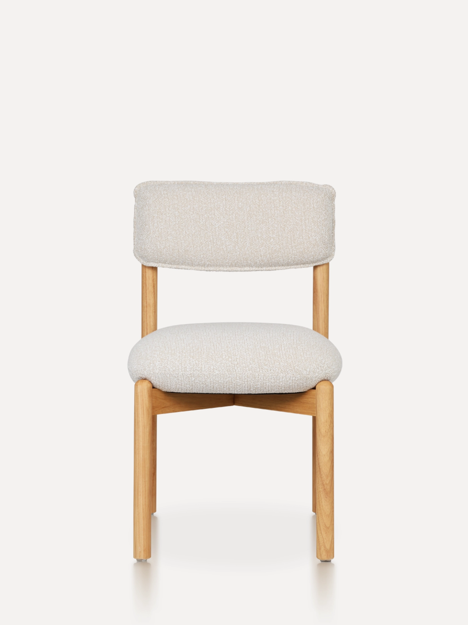 Houten eetkamerstoel frank natural met beige one