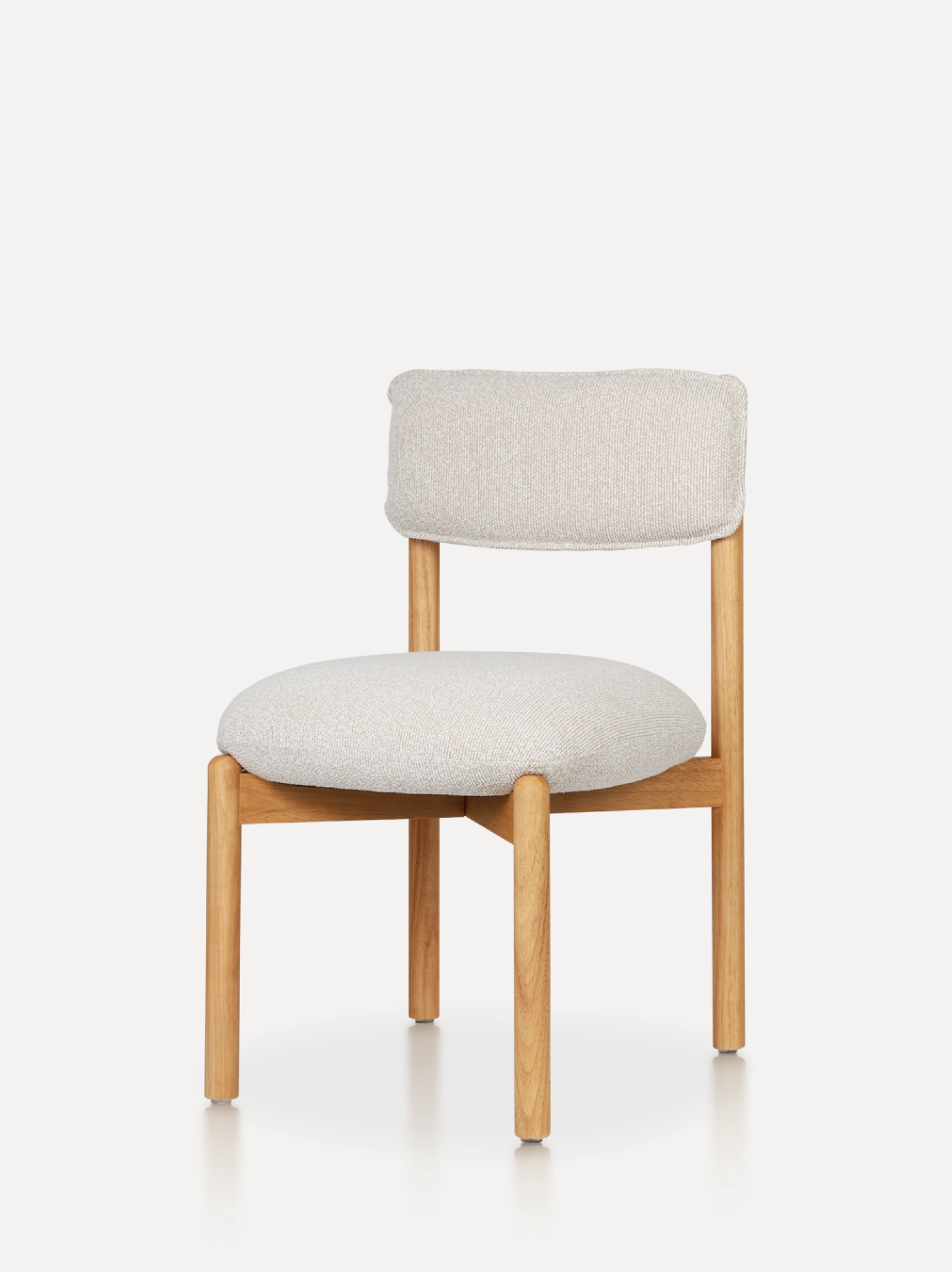 Houten eetkamerstoel frank natural met beige one