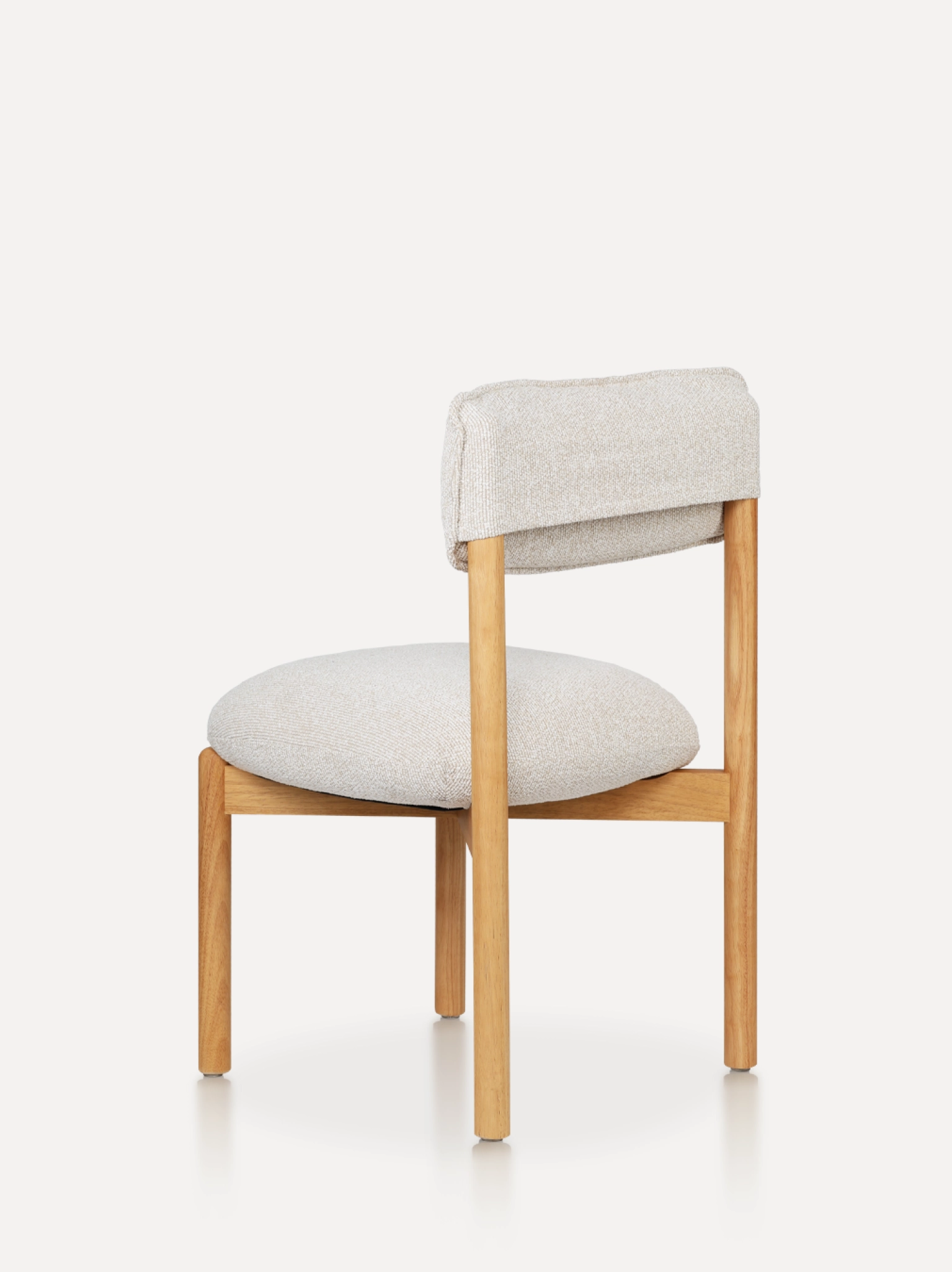 Houten eetkamerstoel frank natural met beige one