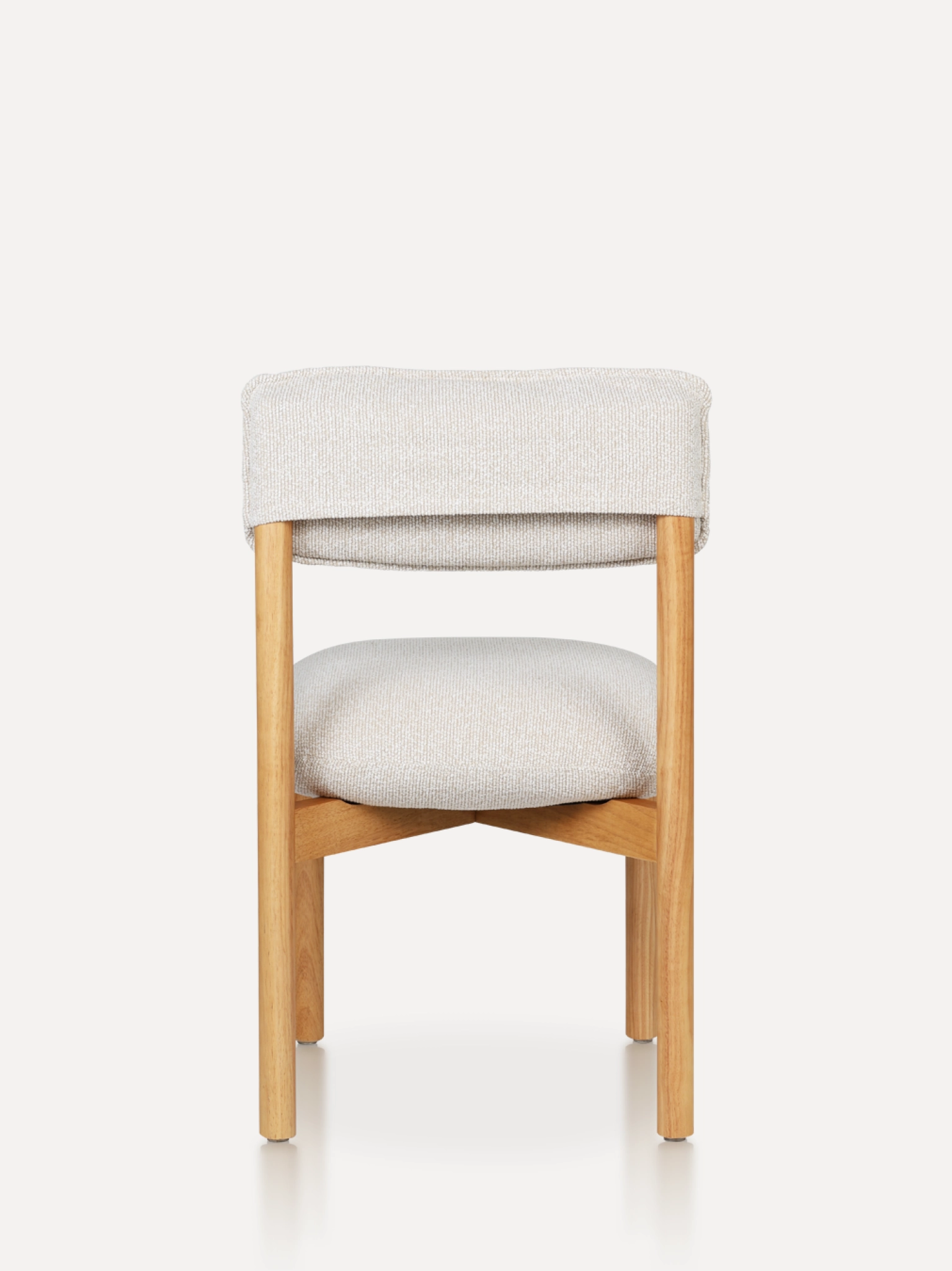 Houten eetkamerstoel frank natural met beige one