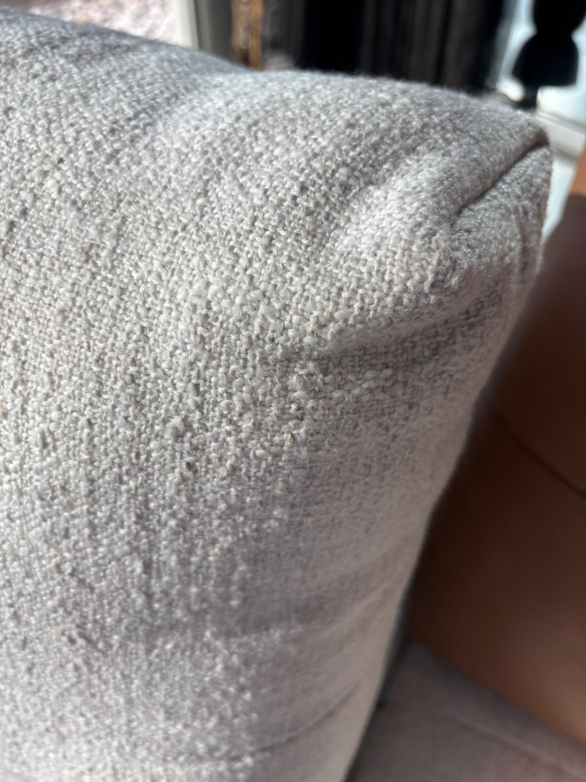 Magic Sofa Leder Cognac + Oasis 01 Natural Linkse Hoek