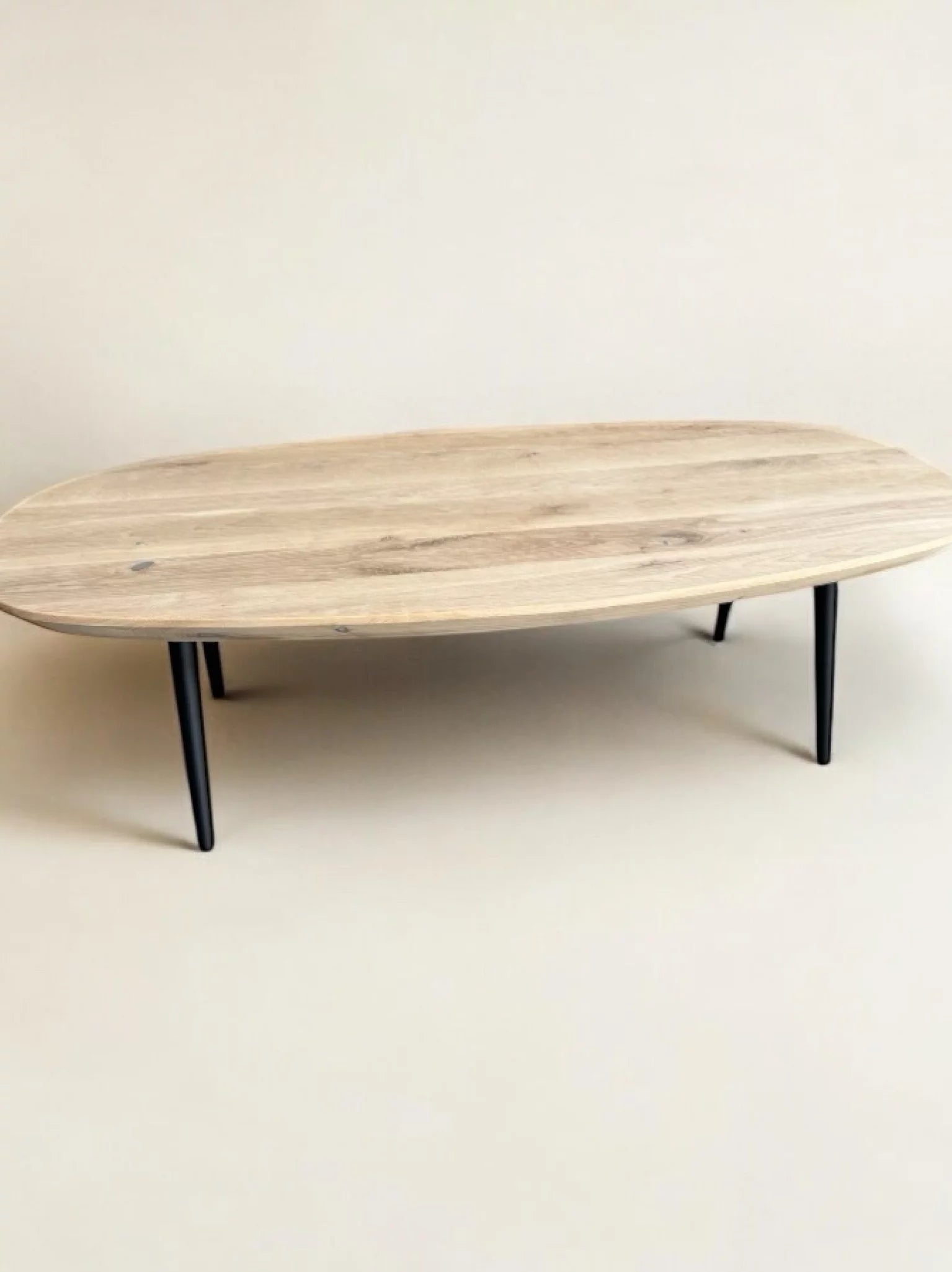 Salontafel deens ovaal massief eik